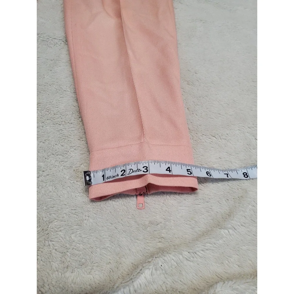 J. Crew Pink Wool Blend Zip Tapered Cropped Pants‎ 0 Petite Basic Simple Preppy